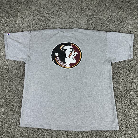 Florida State Seminoles Shirt Mens 2XL Gray NCAA College T-Shirt Tee Champion - Picture 1 of 10